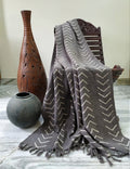 Patterned grey shawl