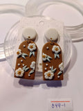 Floral Clay Earrings